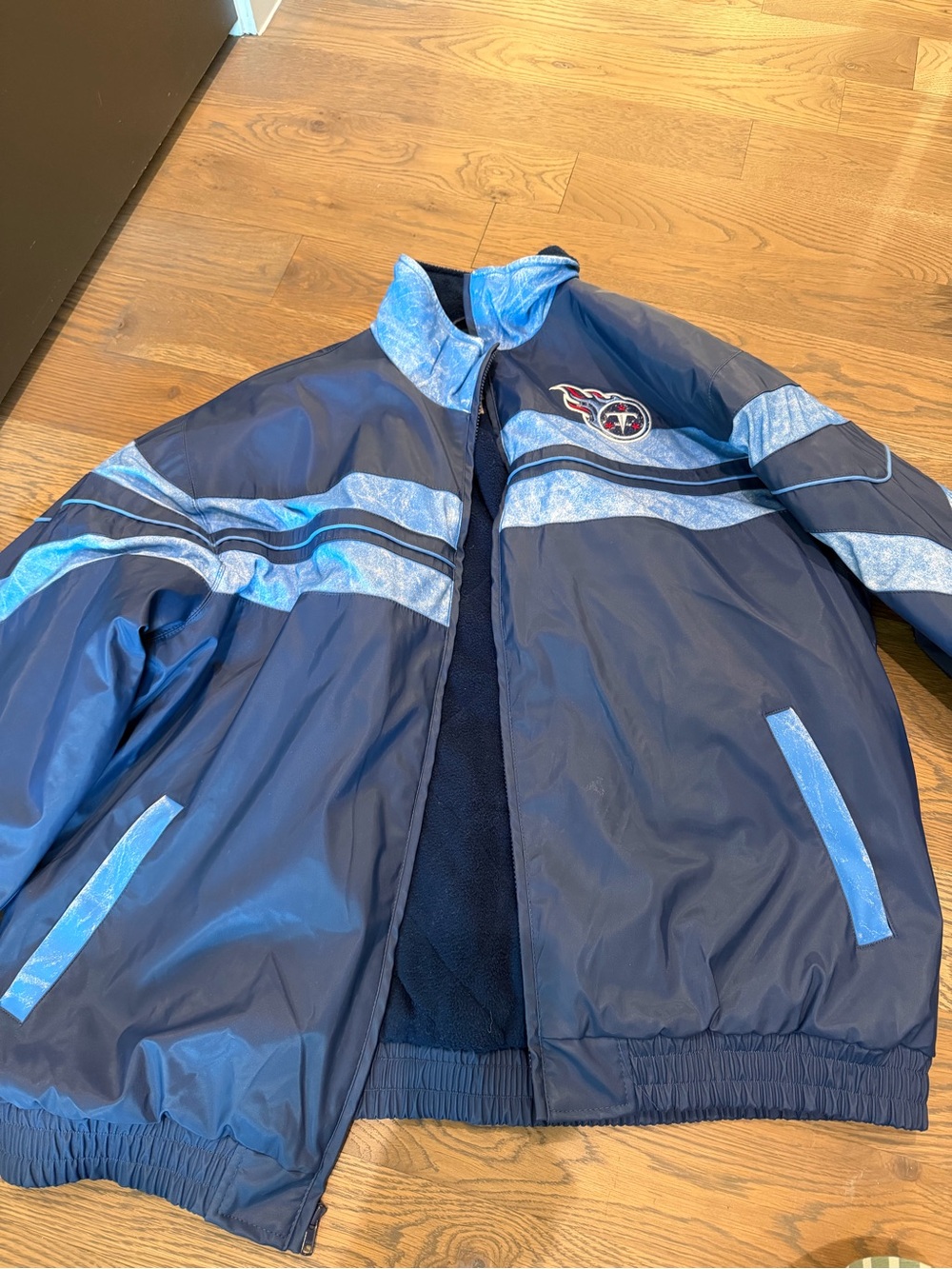 NFL Navy and Light Blue Windbreaker Jacket